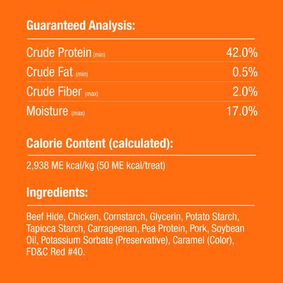 Show full view: Good 'n' Fun Chicken Wrapped Triple Flavor Pork, Chicken & Beef Dog Treat Chew Rolls, Mini, 8-oz bag slide 5 of 10