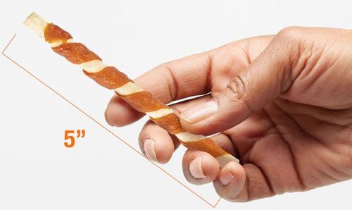 Show full view: Good 'n' Fun Chicken Wrapped Triple Flavor Munchy Sticks Chicken, Pork Hide & Beef Hide Dog Treat Chews, 18 count slide 7 of 11