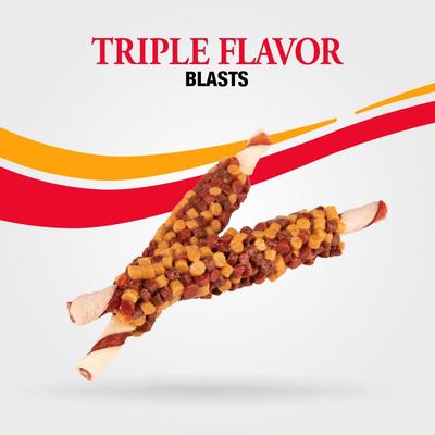 Show full view: Good 'n' Fun Triple Flavor Blasts Chicken, Duck & Chicken Liver Dog Treat Chews, 12-oz bag slide 4 of 9