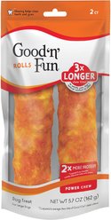 Good 'n' Fun Triple Flavor Chews with Beef, Pork & Chicken Rolls + Kabobs Chicken, Duck & Chicken Liver Dog Chews slide 2 of 9