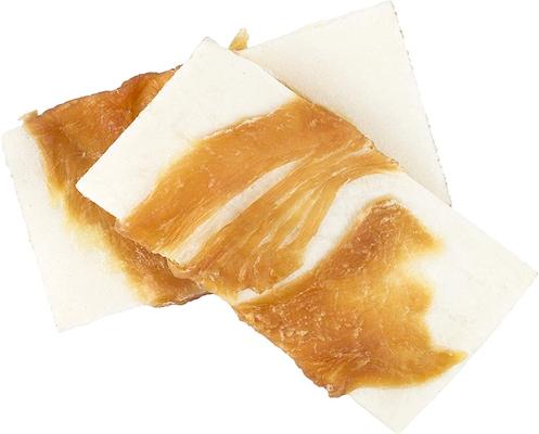 Show full view: Good 'n' Fun Chicken Wrapped Triple Flavor Rawhide Chips Pork, Chicken & Beef Dog Treat Chews, 4-oz bag slide 4 of 7