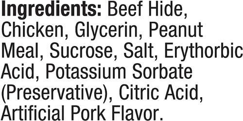 Show full view: Good 'n' Fun Chicken Wrapped Triple Flavor Rawhide Chips Pork, Chicken & Beef Dog Treat Chews, 4-oz bag slide 5 of 7
