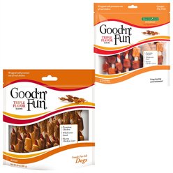 Good 'n' Fun Triple Flavor Kabobs Chicken, Duck & Chicken Liver + Chicken, Duck & Liver Dog Chews