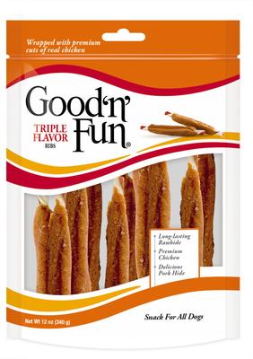 Show full view: Good 'n' Fun Triple Flavor Kabobs Chicken, Duck & Liver + Ribs Beef, Pork & Chicken Sticks Dog Chews slide 6 of 9