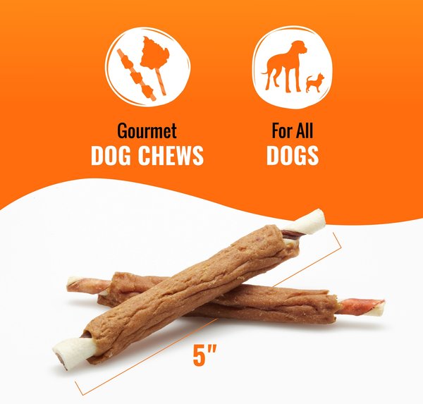 Show full view: Good 'n' Fun Triple Flavor Ribs Beef, Chicken & Pork Hide Dog Chews, 12-oz bag slide 5 of 7