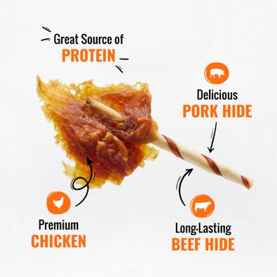 Good 'n' Fun Triple Flavor Wings Beef, Pork & Chicken Dog Chews