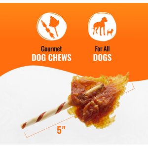 Good 'n' Fun Triple Flavor Wings Chicken, Pork & Beef Hide Dog Chews, 4-oz bag