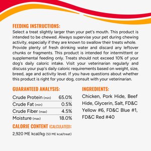 Good 'n' Fun Triple Flavor Wings Chicken, Pork & Beef Hide Dog Chews, 4-oz bag
