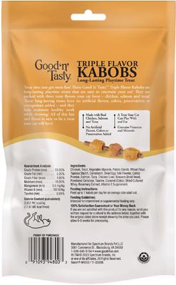 Show full view: Good 'n' Tasty Chicken, Salmon, Tuna Kabob Cat Treats, 3-oz bag slide 3 of 13