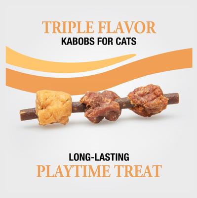 Show full view: Good 'n' Tasty Chicken, Salmon, Tuna Kabob Cat Treats, 3-oz bag slide 4 of 13