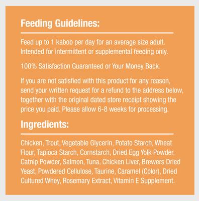 Show full view: Good 'n' Tasty Chicken, Salmon, Tuna Kabob Cat Treats, 3-oz bag slide 9 of 13