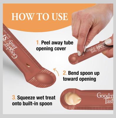 Show full view: Good 'n' Tasty Mousse Squeezer Salmon, Tuna, Krill Lickable Cat Treats, 10 count slide 6 of 13