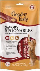 Good 'n' Tasty Mousse Squeezer Tuna, Chicken, Duck Lickable Cat Treats, 10 count