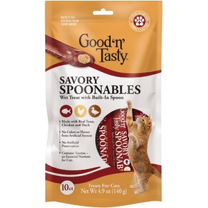 Good 'n' Tasty Mousse Squeezer Tuna, Chicken, Duck Lickable Cat Treats, 10 count
