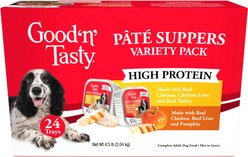 Good 'n' Tasty Pate Suppers Variety Pack Wet Dog Food, 2.9-oz tray, case of 24
