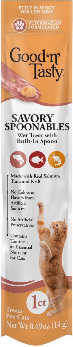 Good 'n' Tasty Savory Spoonables Chicken, Salmon & Duck Lickable Cat Treat