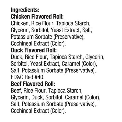Show full view: Good 'n' Tasty Soft & Crunchy Variety Pack Chicken, Duck & Beef Gourmet Dog Treats, 3-oz bag slide 6 of 8