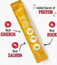 Good 'n' Tasty Triple Flavor Mix Chicken, Salmon, & Duck Puree Dog Food Topper, 7 count slide 2 of 9