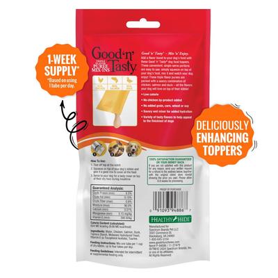 Show full view: Good 'n' Tasty Triple Flavor Mix Chicken, Salmon, & Duck Puree Dog Food Topper, 7 count slide 3 of 12