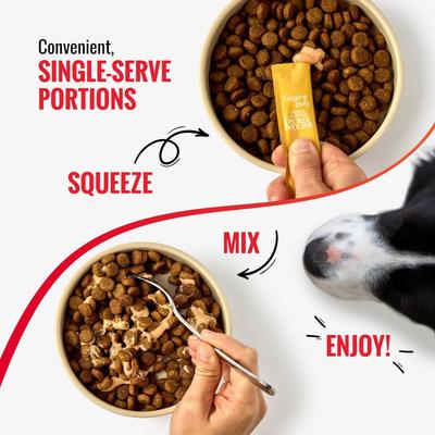 Show full view: Good 'n' Tasty Triple Flavor Mix Chicken, Salmon, & Duck Puree Dog Food Topper, 7 count slide 6 of 12