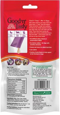 Show full view: Good 'n' Tasty Triple Flavor Mix Duck, Beef, & Rabbit Puree Dog Food Topper, 7 count slide 3 of 10