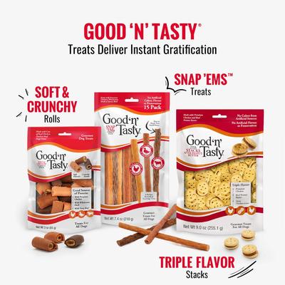 Show full view: Good 'n' Tasty Triple Flavor Mix Duck, Beef, & Rabbit Puree Dog Food Topper, 7 count slide 9 of 10