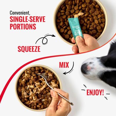 Show full view: Good 'n' Tasty Triple Flavor Mix Tuna, Chicken, & Duck Puree Dog Food Topper, 28 count slide 6 of 12