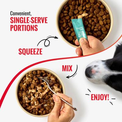 Show full view: Good 'n' Tasty Triple Flavor Mix Tuna, Chicken, & Duck Puree Dog Food Topper, 7 count slide 6 of 12