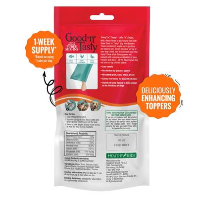 Show full view: Good 'n' Tasty Triple Flavor Mix Tuna, Chicken, & Duck Puree Dog Food Topper, 7 count slide 3 of 12