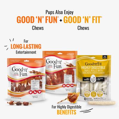 Show full view: Good 'n' Tasty Triple Flavor Mix Variety Pack Puree Dog Food Topper, 84 count slide 10 of 11