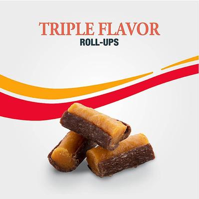 Show full view: Good 'n' Tasty Triple Flavor Roll-Ups Cheese, Beef & Pork Gourmet Dog Treats, 4-oz bag slide 5 of 11