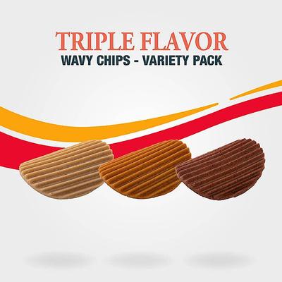 Show full view: Good 'n' Tasty Triple Flavor Wavy Chips Variety Pack Chicken, Cheese & BBQ Dog Treats, 10-oz bag slide 4 of 11