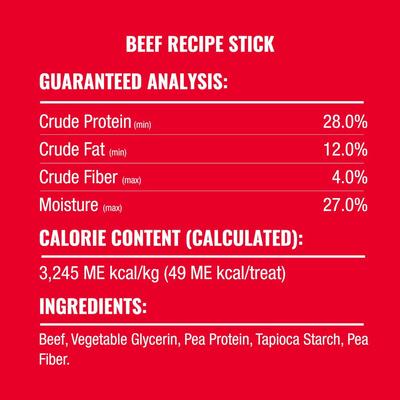 Show full view: Good 'n' Tasty Snap 'Ems Variety Pack Triple Flavor Real Chicken, Duck & Beef Gourmet Reward or Training Sticks Soft & Chewy Dog Treats, 15 count slide 5 of 12