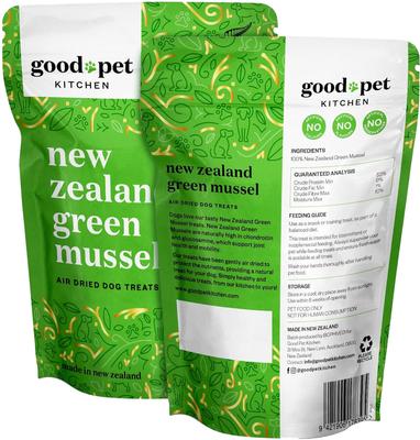 Show full view: Good Pet Kitchen Green Mussel Air Dried Dog Treat, 1.7-oz bag slide 3 of 8