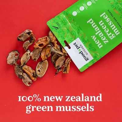 Show full view: Good Pet Kitchen Green Mussel Air Dried Dog Treat, 1.7-oz bag slide 5 of 8