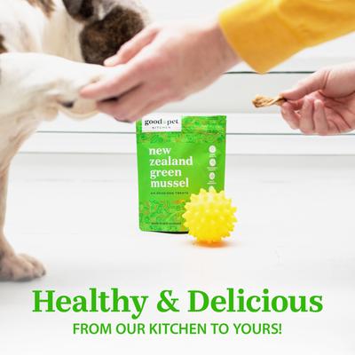 Show full view: Good Pet Kitchen Green Mussel Air Dried Dog Treat, 1.7-oz bag slide 7 of 8