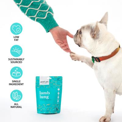 Show full view: Good Pet Kitchen Lamb Lung Air Dried Dog Treat, 1.4-oz bag slide 4 of 8