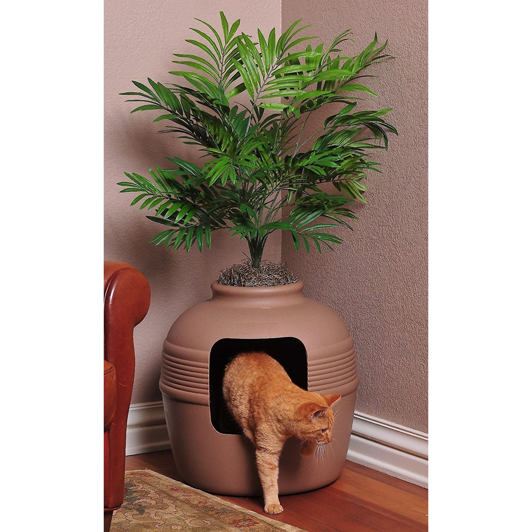 Palm Tree Cat Litter Box Large Cat Litter Box Enclosure Hidden