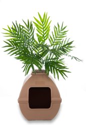 Good Pet Stuff The Courtyard Hidden Planter Cat Litter Box, Large, Mocha Brown