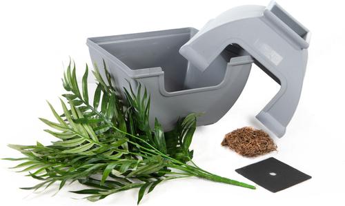 Show full view: Good Pet Stuff The Courtyard Hidden Planter Cat Litter Box, Large, Stone Gray slide 3 of 7