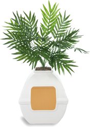 Good Pet Stuff The Courtyard Hidden Planter Cat Litter Box, Large, White Birch