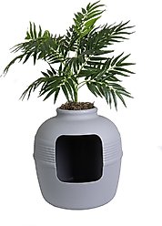 Good Pet Stuff The Original Hidden Planter Cat Litter Box, Large, Stone Gray