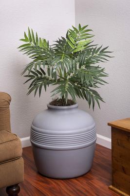 Show full view: Good Pet Stuff The Original Hidden Planter Cat Litter Box, Large, Stone Gray slide 2 of 4