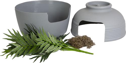 Show full view: Good Pet Stuff The Original Hidden Planter Cat Litter Box, Large, Stone Gray slide 4 of 4