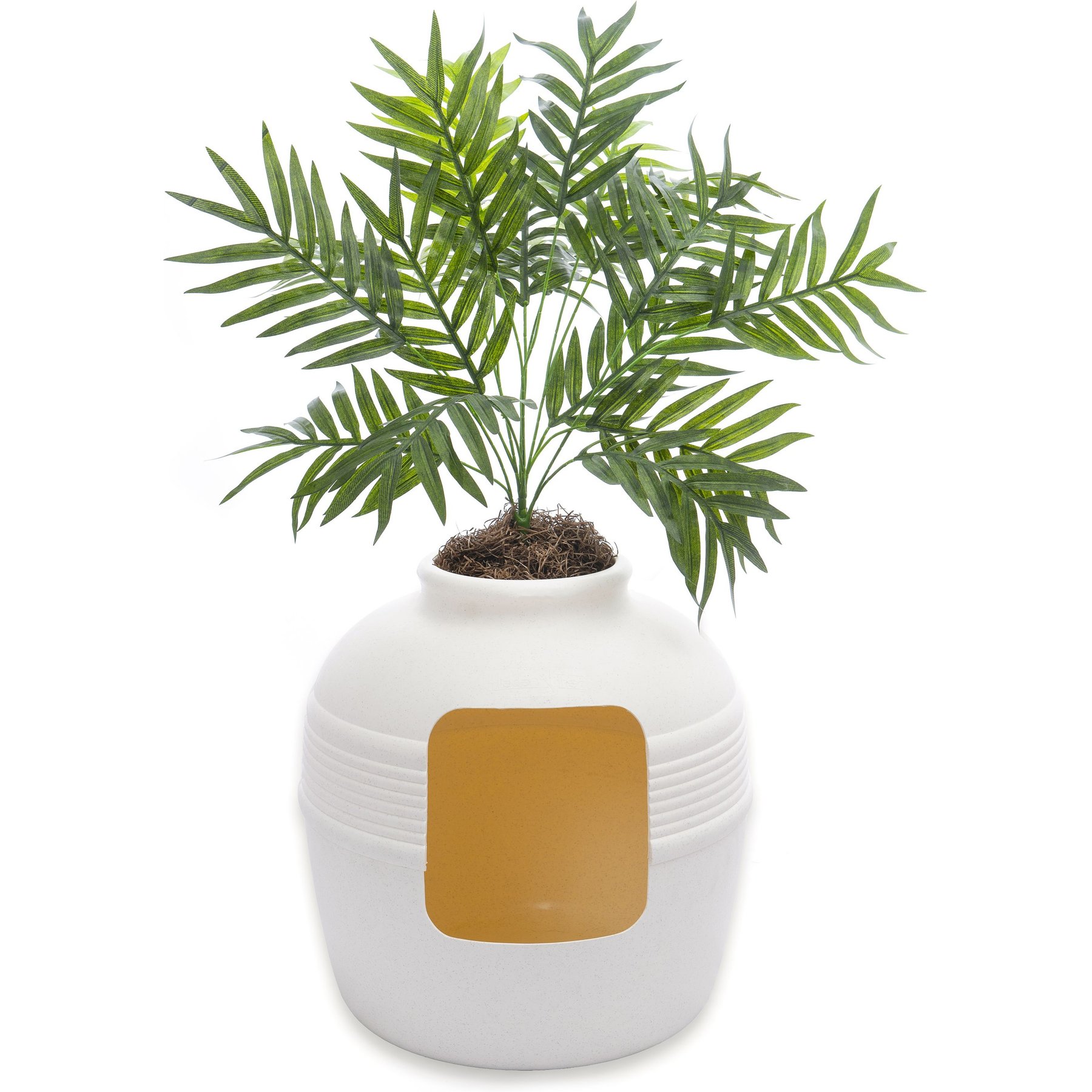Good Pet Stuff The Original Hidden Planter Cat Litter Box, Large, White Birch