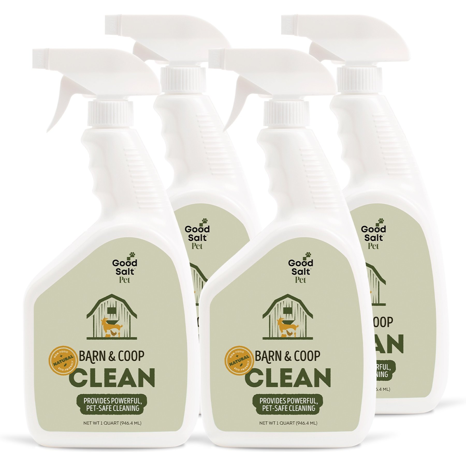 Good Salt Pet Barn & Coop Cleaner Spray, 32-fl oz bottle, 4 count