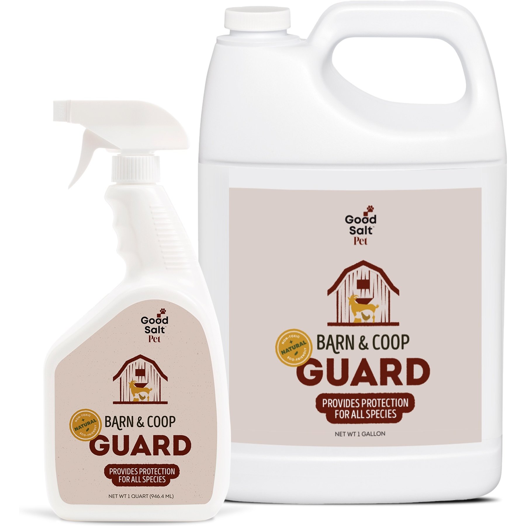 Good Salt Pet Barn & Coop Guard Deodorizing Spray, 32-fl oz bottle & 1-gal jug, 2 count