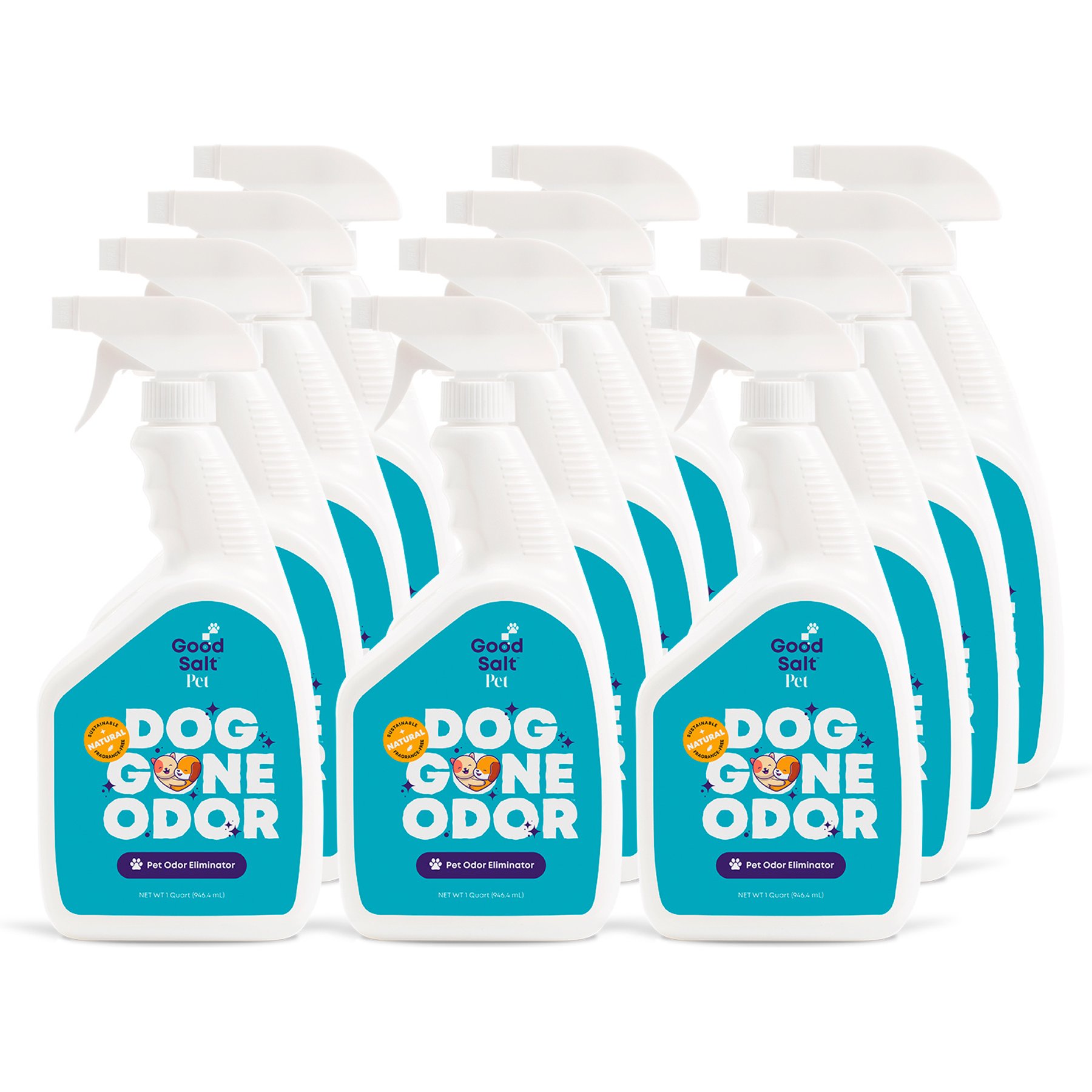 Good Salt Pet Gone Odor Deodorizing Spray, 32-oz bottle, 12 count
