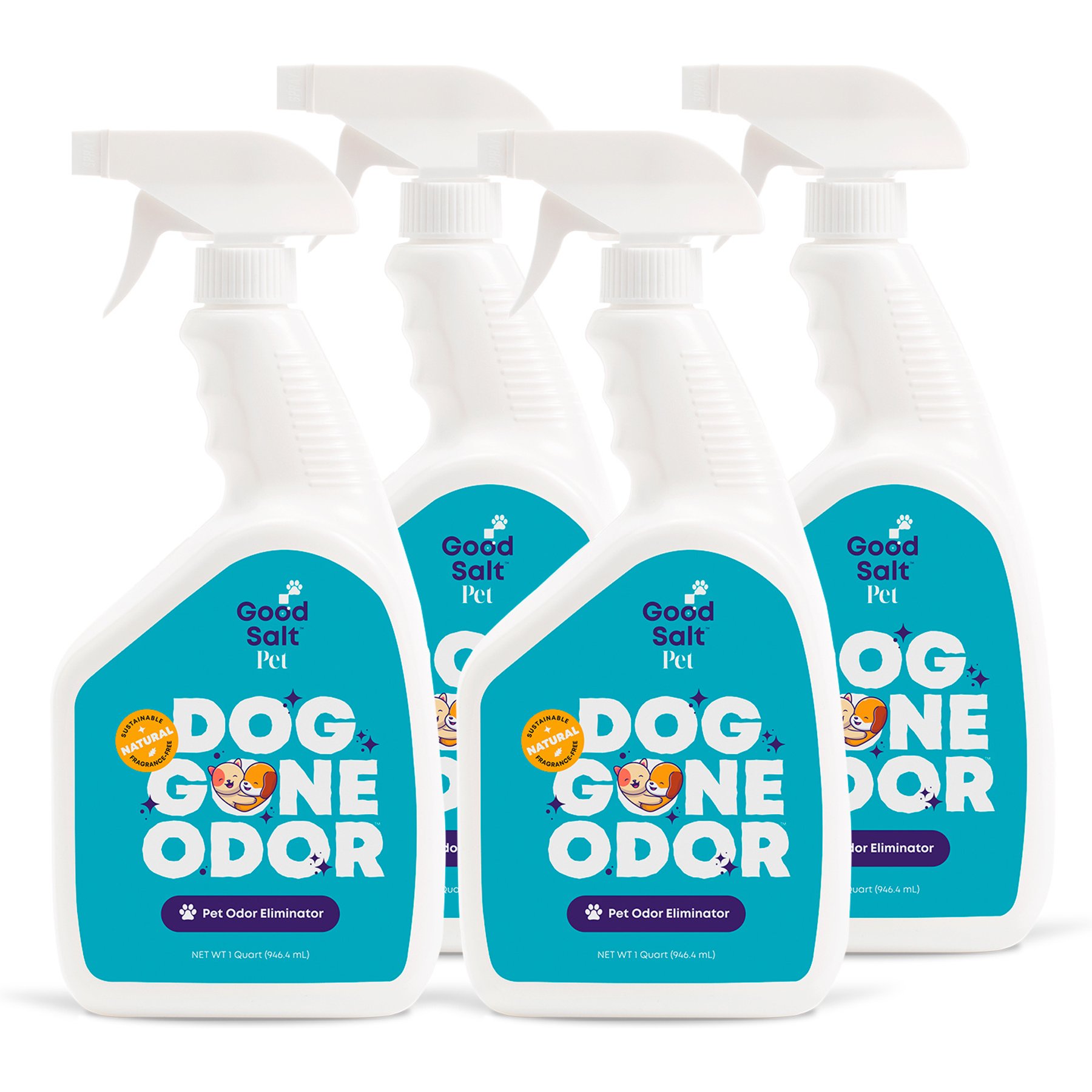 Good Salt Pet Gone Odor Deodorizing Spray, 32-oz bottle, 4 count