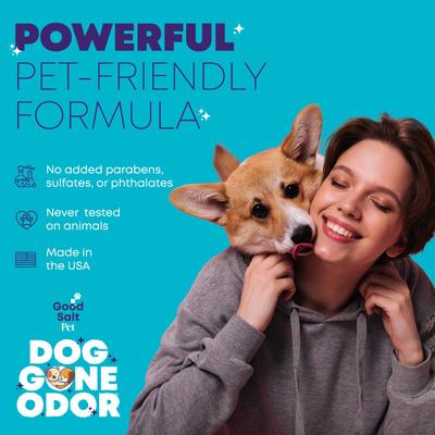 Show full view: Good Salt Pet Gone Odor Deodorizing Spray, 32-fl oz bottle, 1 count slide 5 of 6